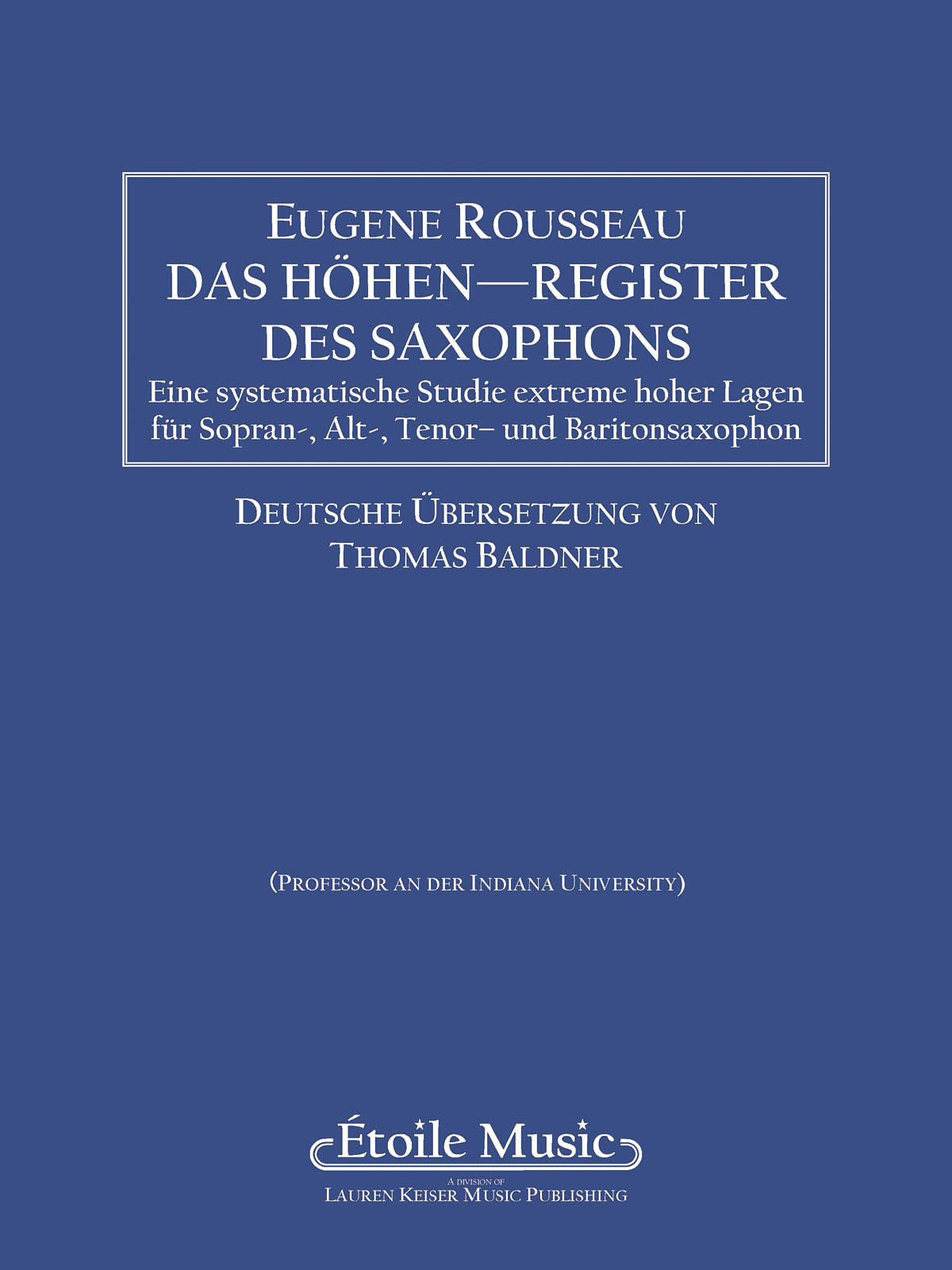 Other Cover Image Das Höhen-Register des Saxophons
