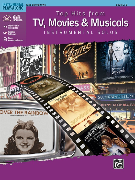 Front Cover Image Top Hits from TV, Movies & Musicals Instrumental Solos - Alto Sax
