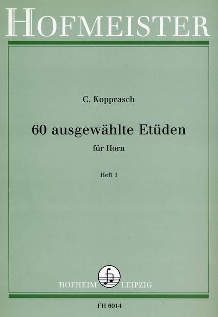 Front Cover Image 60 ausgwählte Etüden, Heft 1