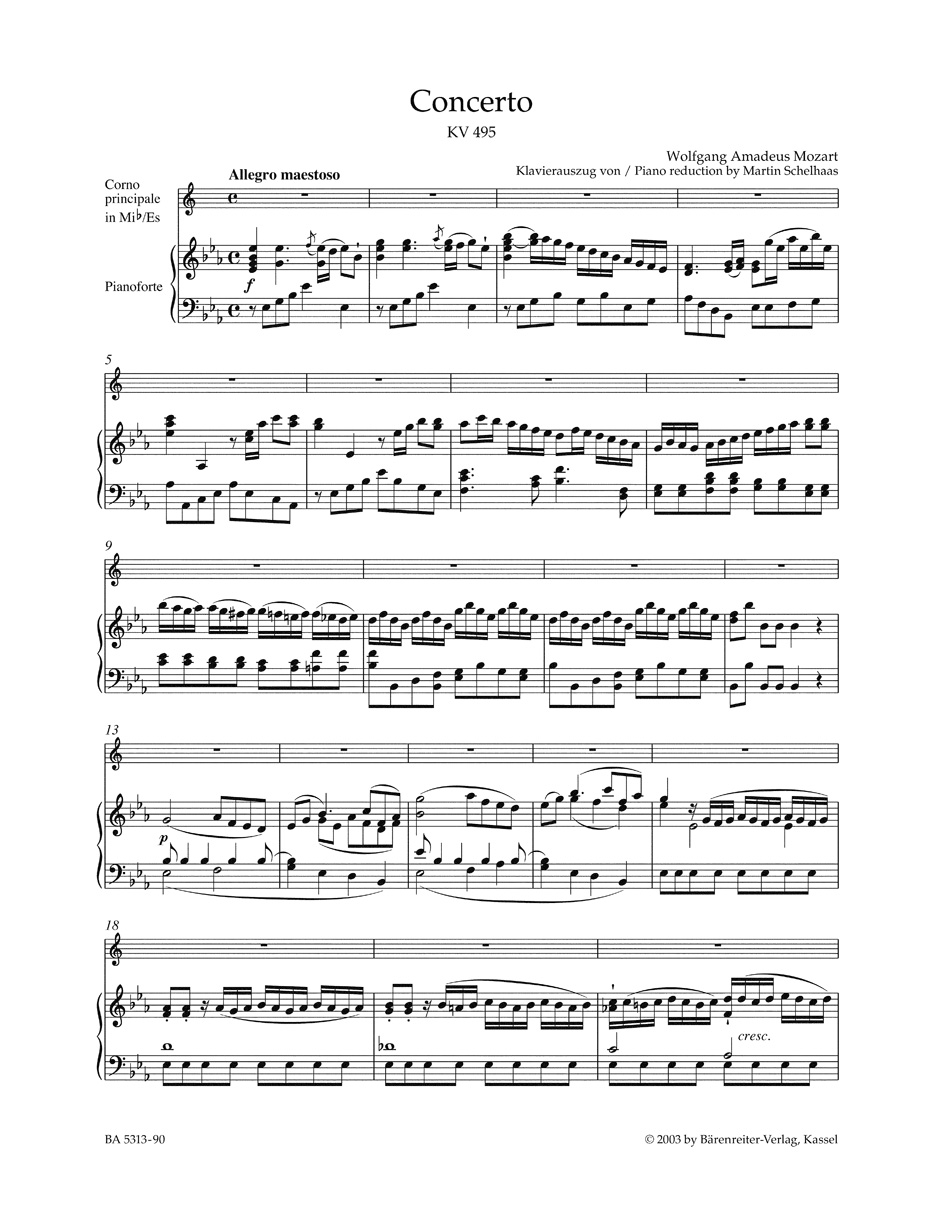 Other Cover Image Konzert für Horn und Orchester Nr. 4 Es-Dur KV 495