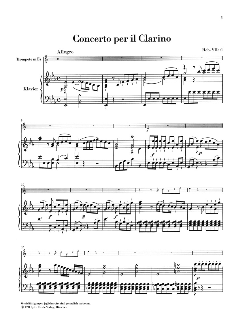 Other Cover Image Konzert für Trompete und Orchester Es-Dur Hob. VIIe:1