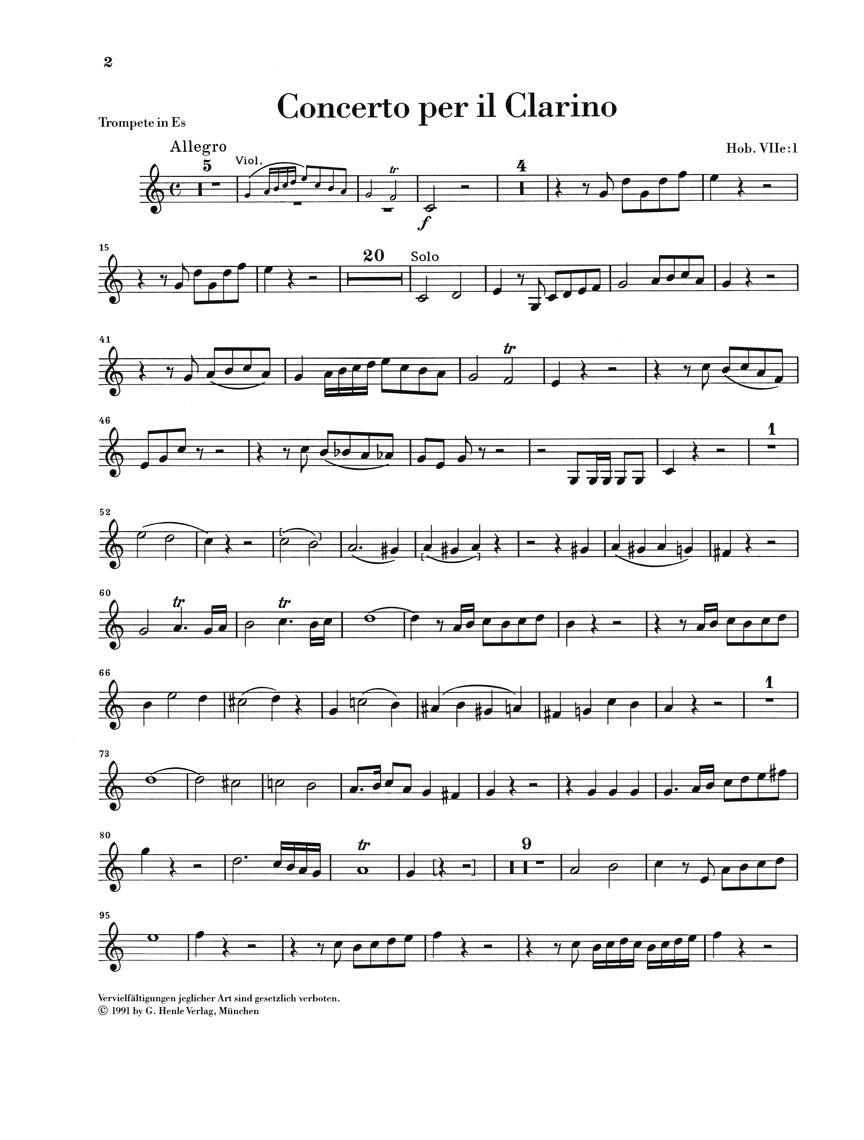 Other Cover Image Konzert für Trompete und Orchester Es-Dur Hob. VIIe:1