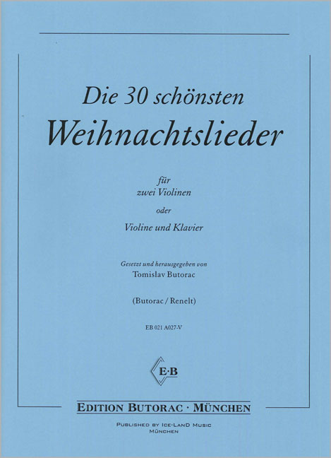 Front Cover Image Die 30 schönsten Weihnachtslieder