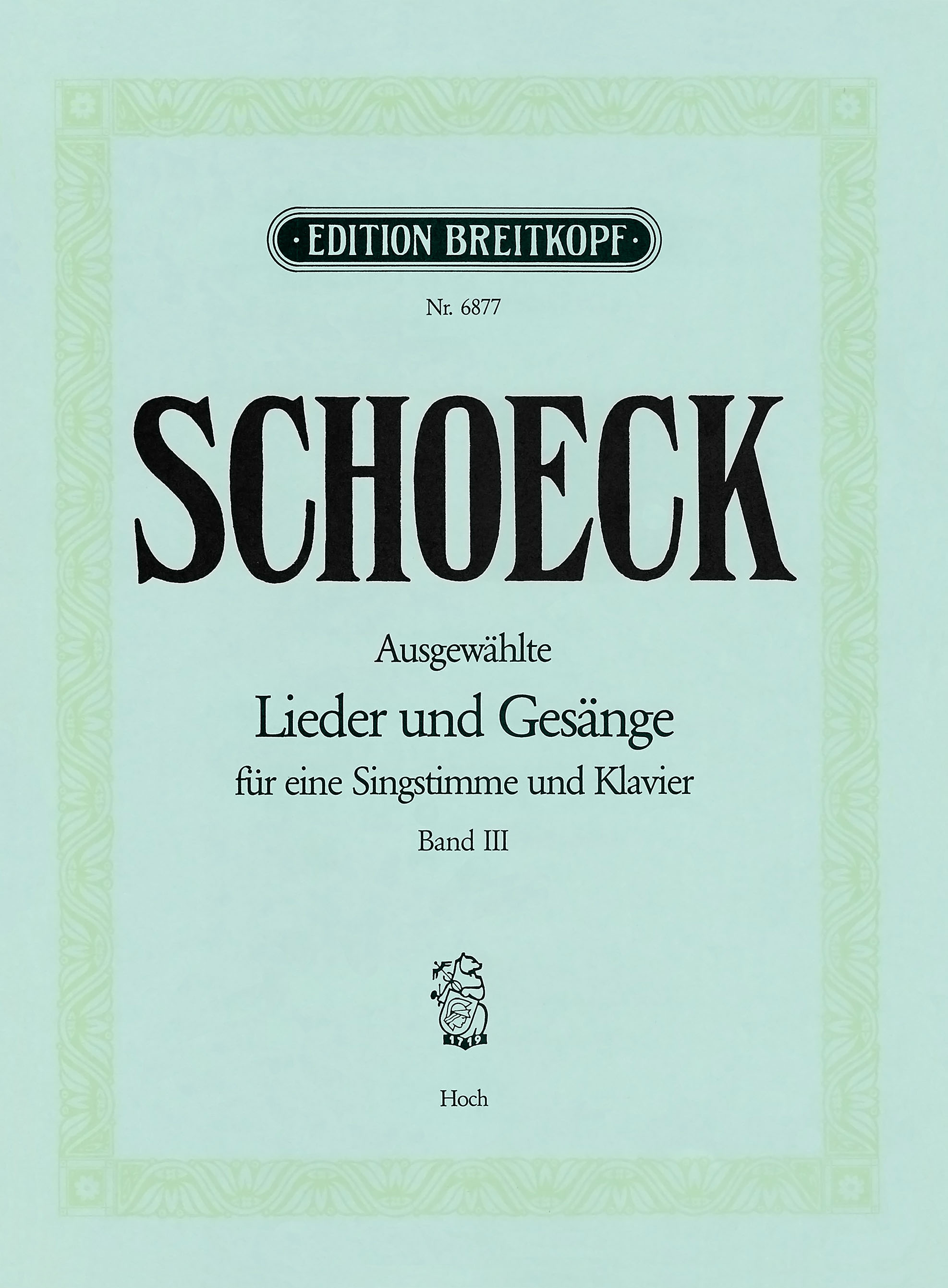 Front Cover Image Ausgew. Lieder und Gesänge III