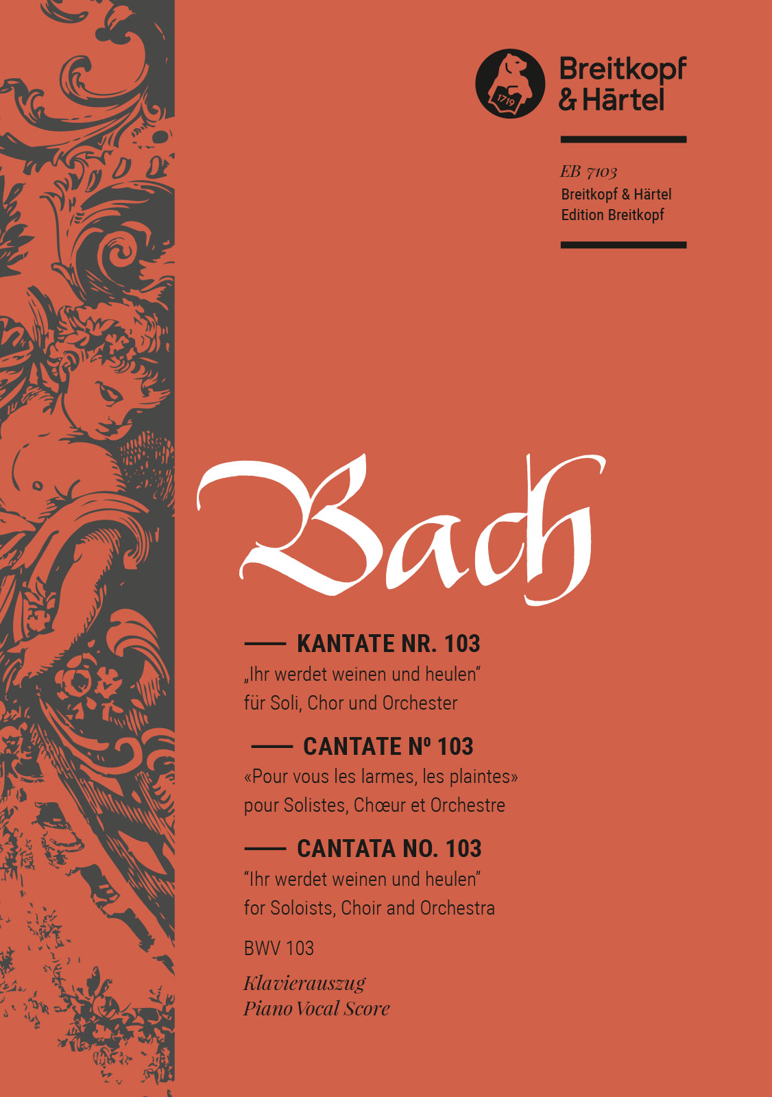 Front Cover Image Kantate BWV 103 ‘Ihr werdet weinen und heulen’