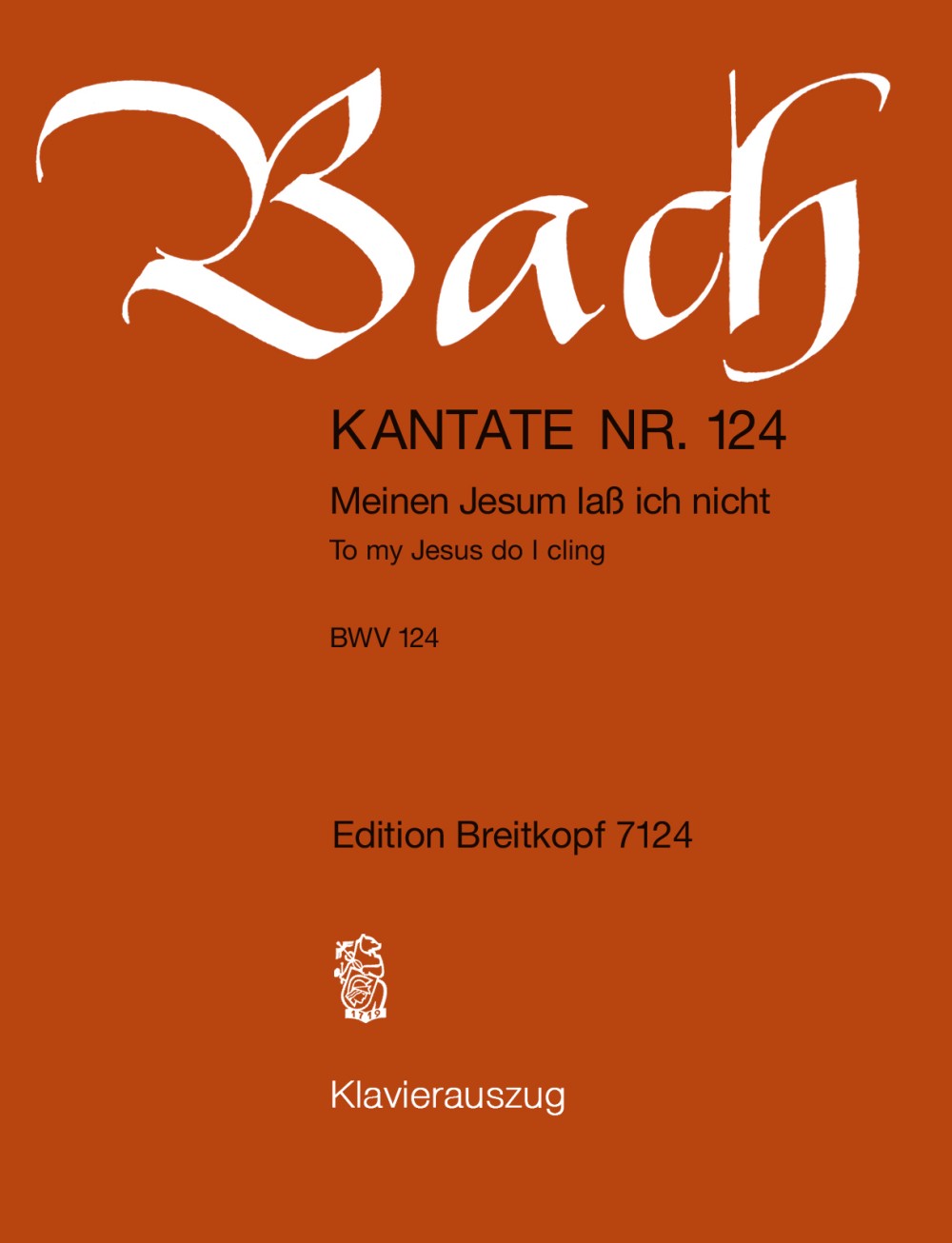 Other Cover Image Kantate BWV 124 „Meinen Jesum lass ich nicht“