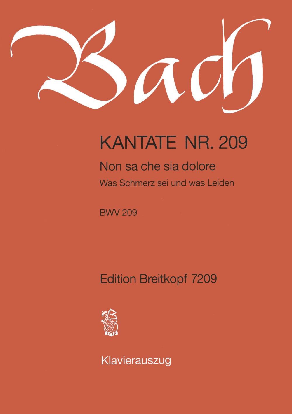 Other Cover Image Kantate BWV 209 Non sa che sia dolore