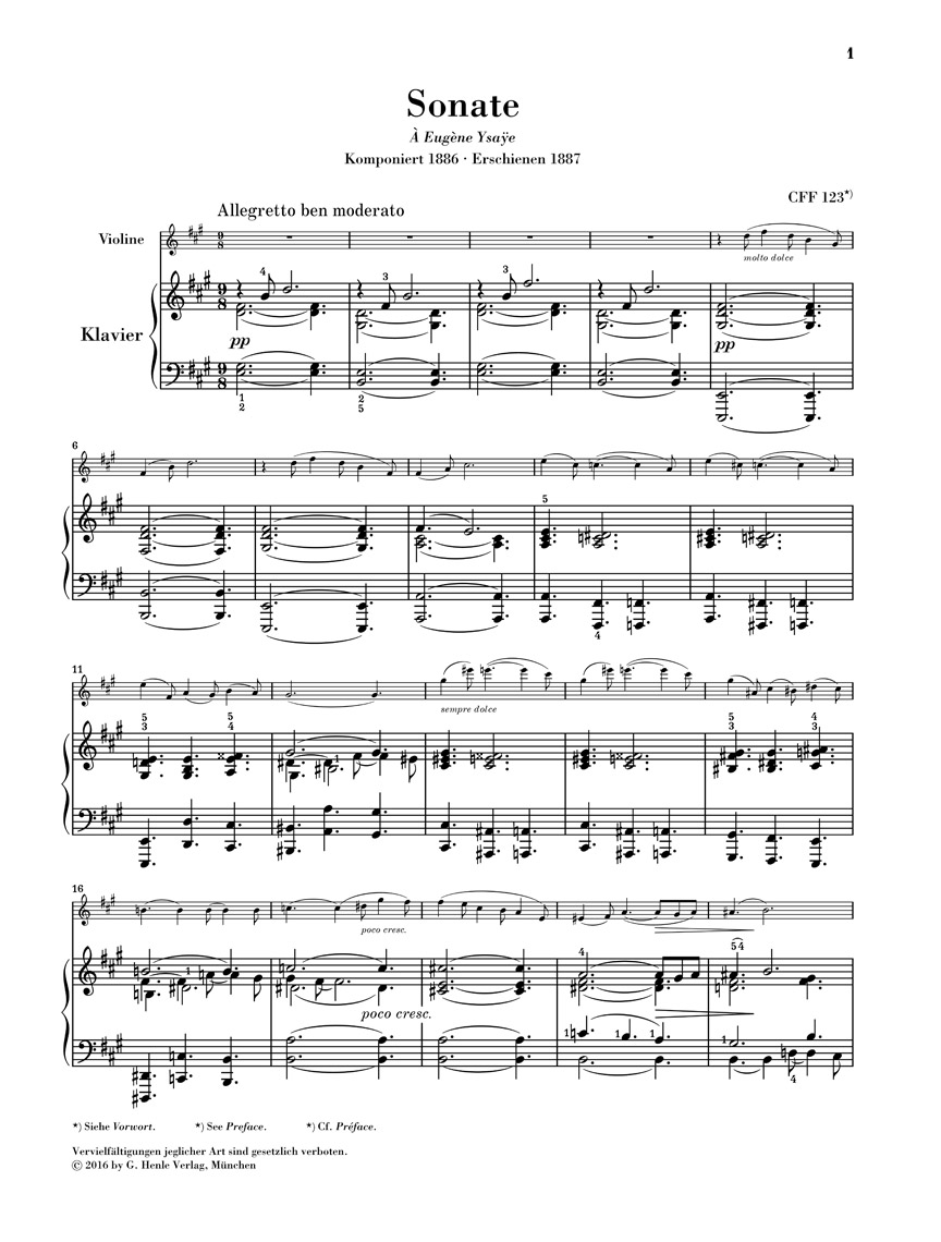 Other Cover Image Sonate für Klavier und Violine A-dur