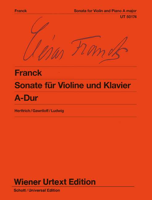 Front Cover Image Sonate für Violine und Klavier A-Dur
