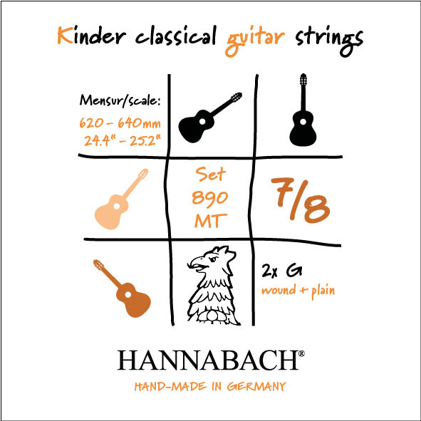 Other Cover Image Hannabach Klassikgitarre-Saiten Serie 890 Kindergitarre 7/8