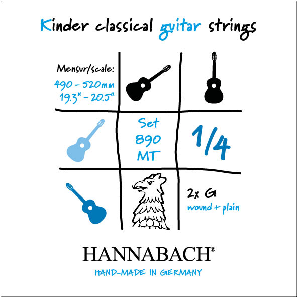 Other Cover Image Hannabach Klassikgitarre-Saiten Serie 890 Kindergitarre 1/4