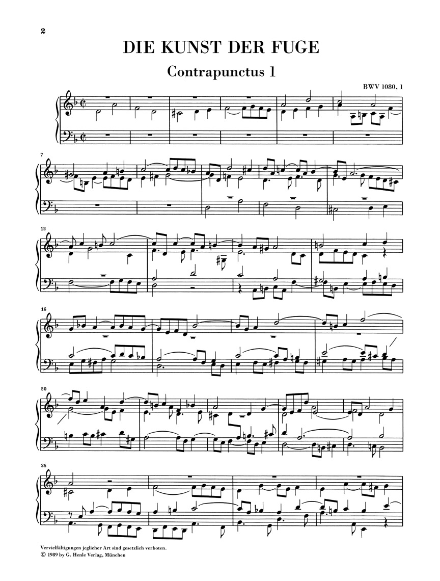 Other Cover Image Die Kunst der Fuge BWV 1080