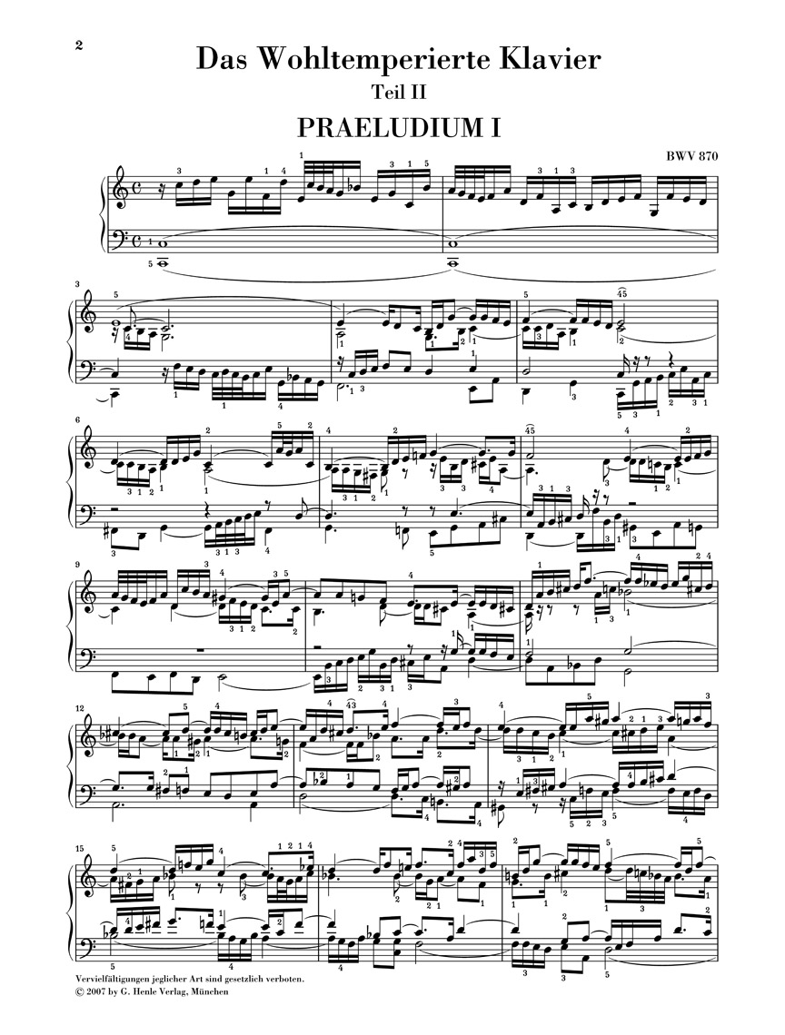 Other Cover Image Das Wohltemperierte Klavier Teil 2 BWV 870-893