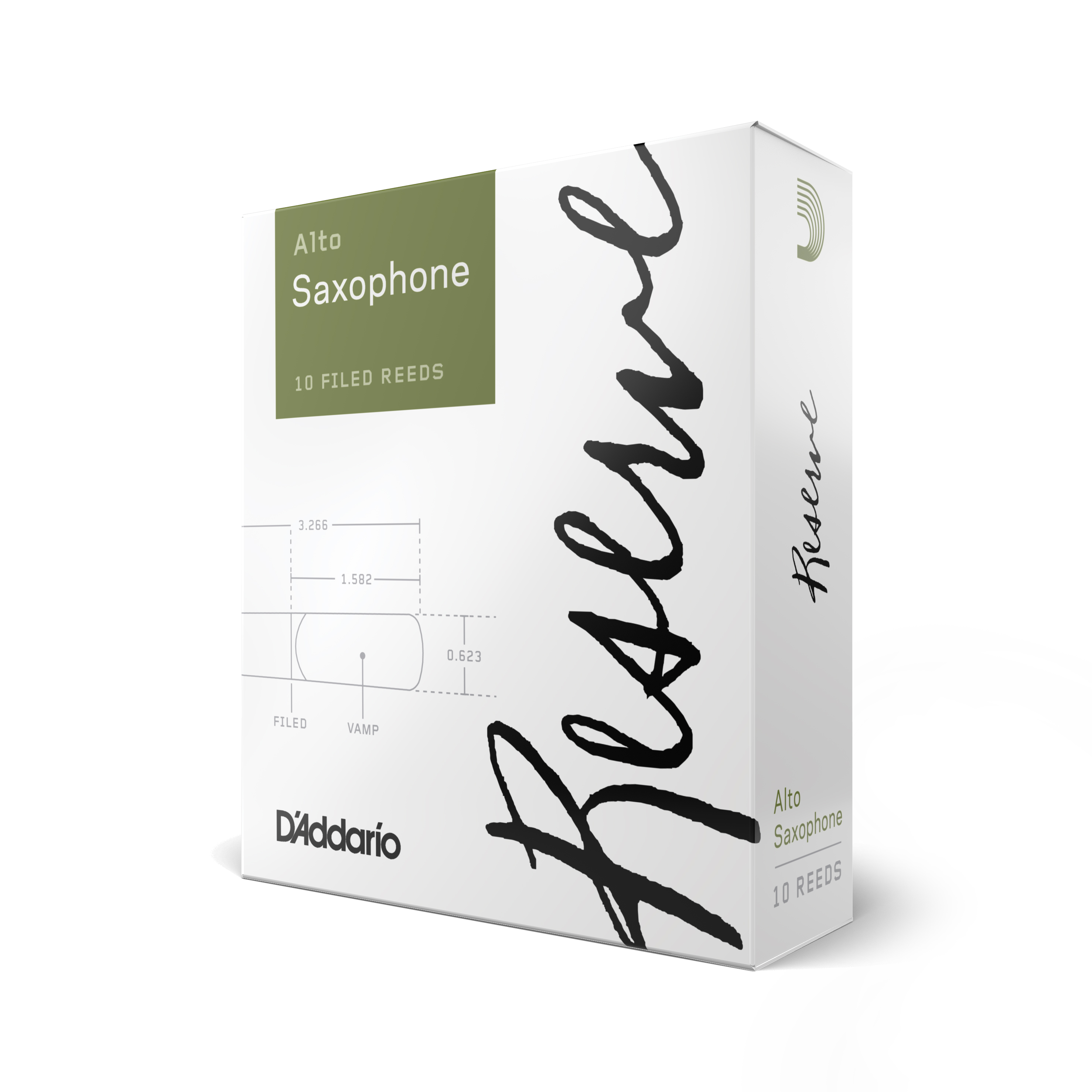 Front Cover Image Reserve Alt-Saxophonblätter, Stärke 3,0, 10er-Packung