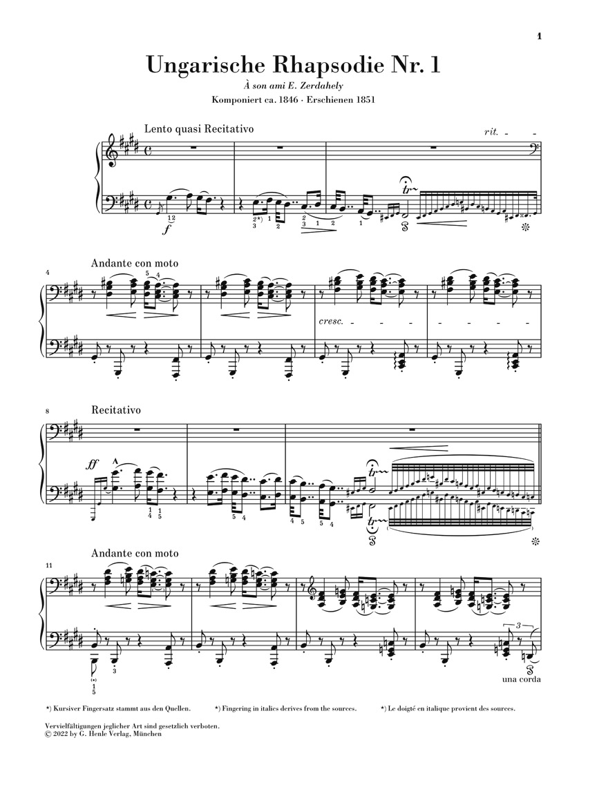 Other Cover Image Ungarische Rhapsodie Nr. 1