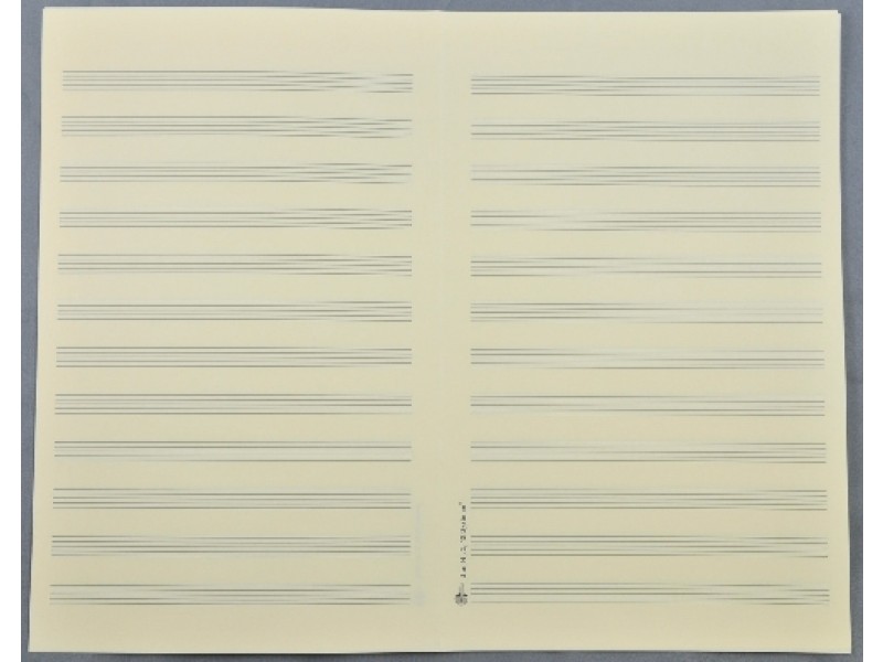 Front Cover Image 5 Bogen Notenpapier Oktavformat hoch 17x27