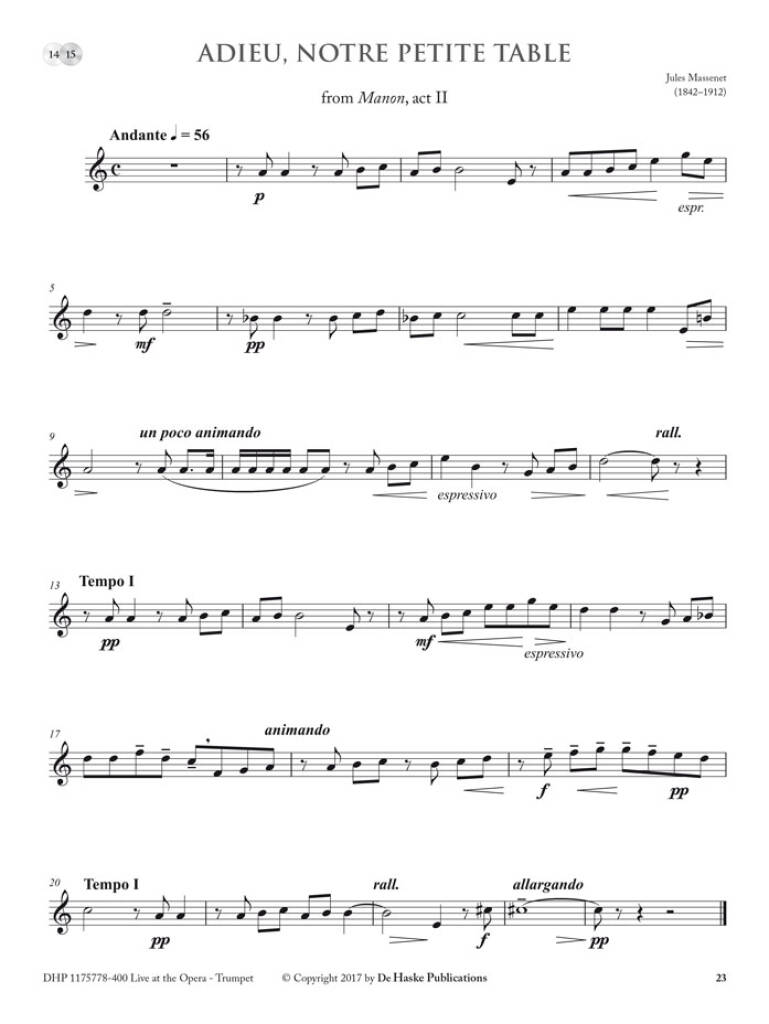 Other Cover Image Live at the Opera - Trumpet