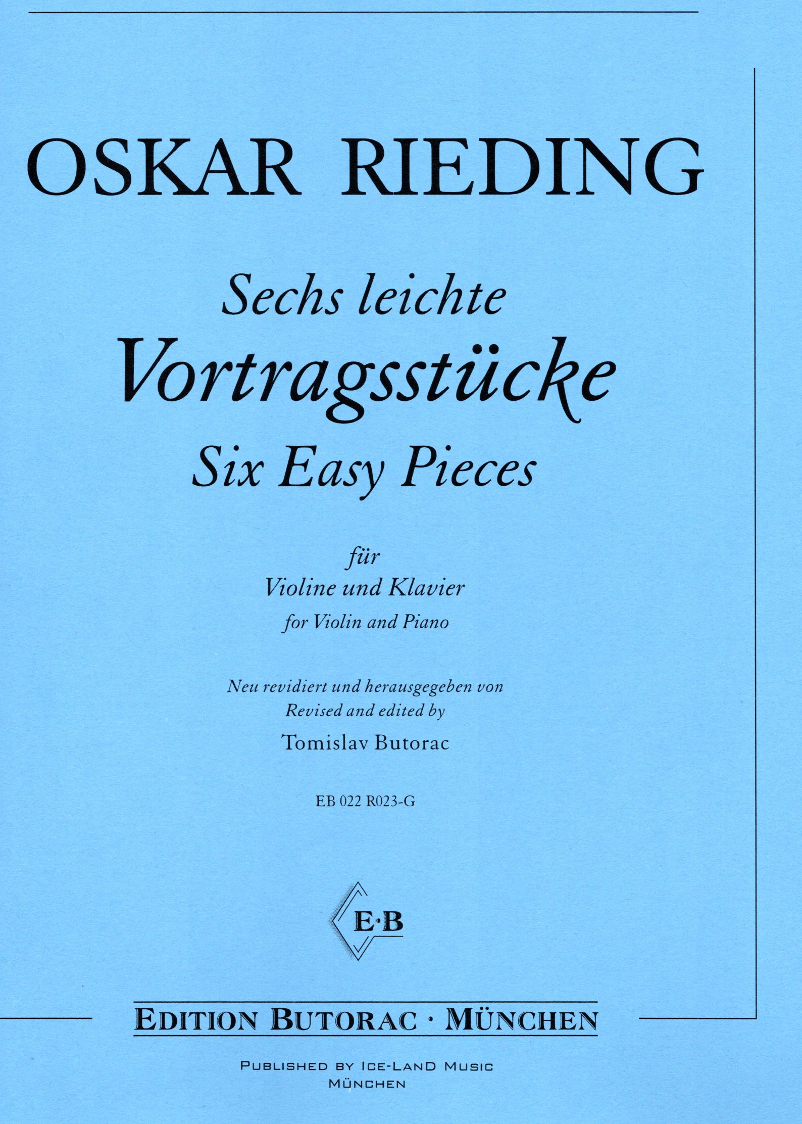 Front Cover Image 6 leichte Vortragsstücke