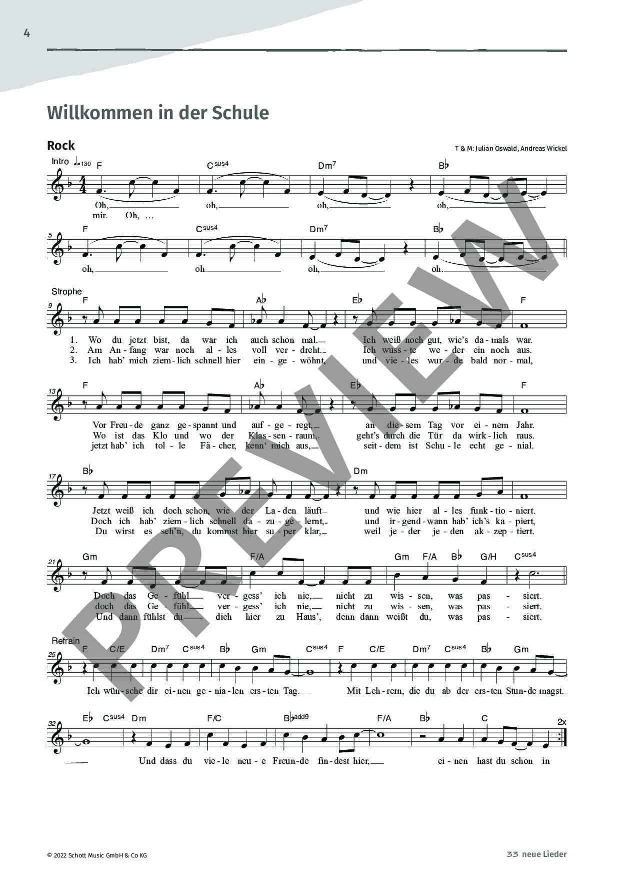 Other Cover Image 33 neue Lieder für jeden schulischen Anlass