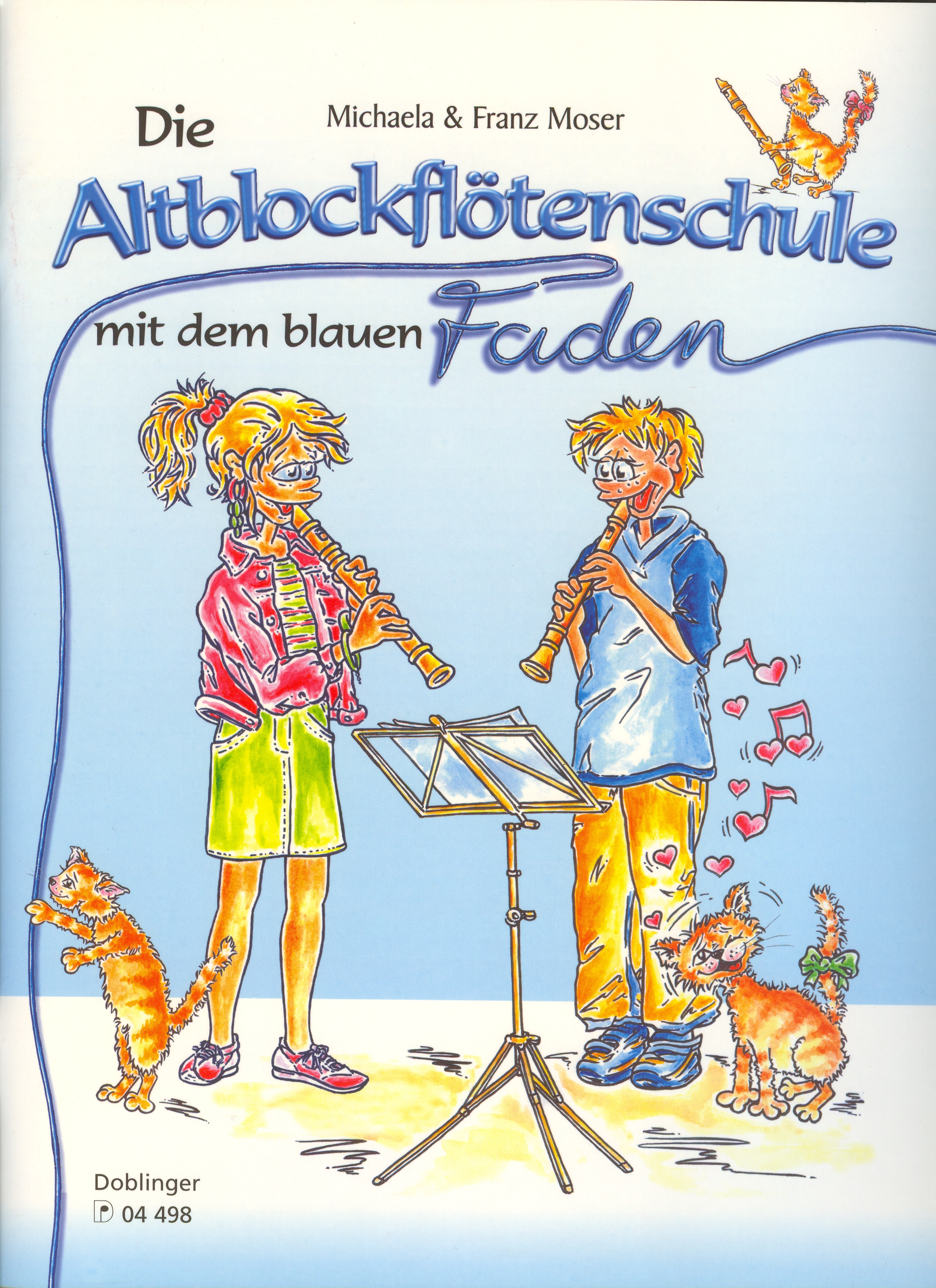 Front Cover Image Die Altblockflötenschule mit dem blauen Faden