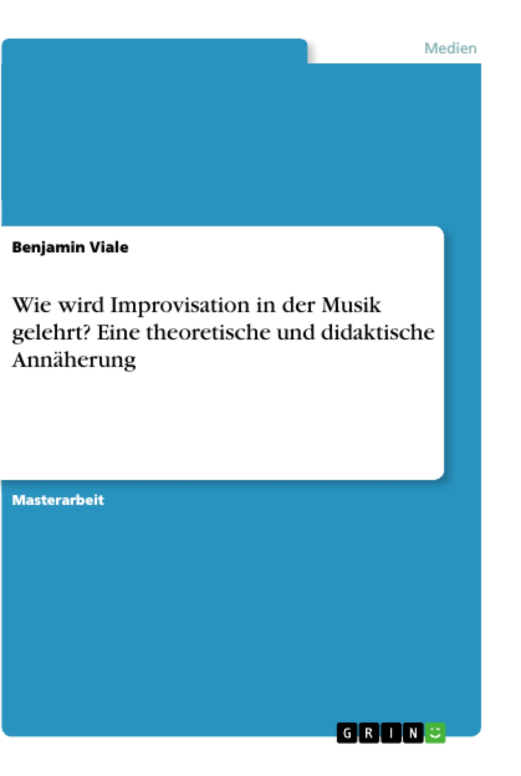 Other Cover Image Wie wird Improvisation in der Musik gelehrt?