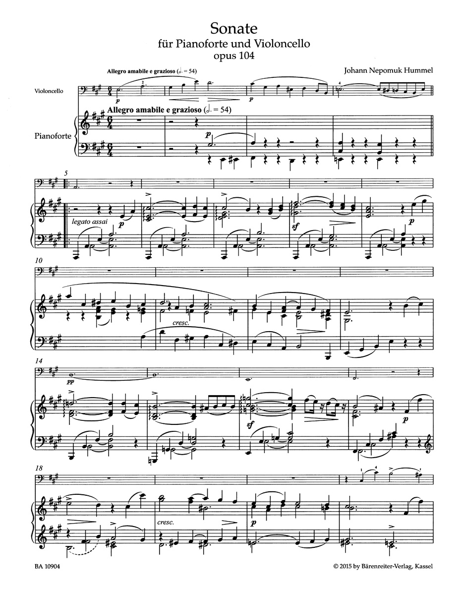 Other Cover Image Sonate für Klavier und Violoncello op. 104