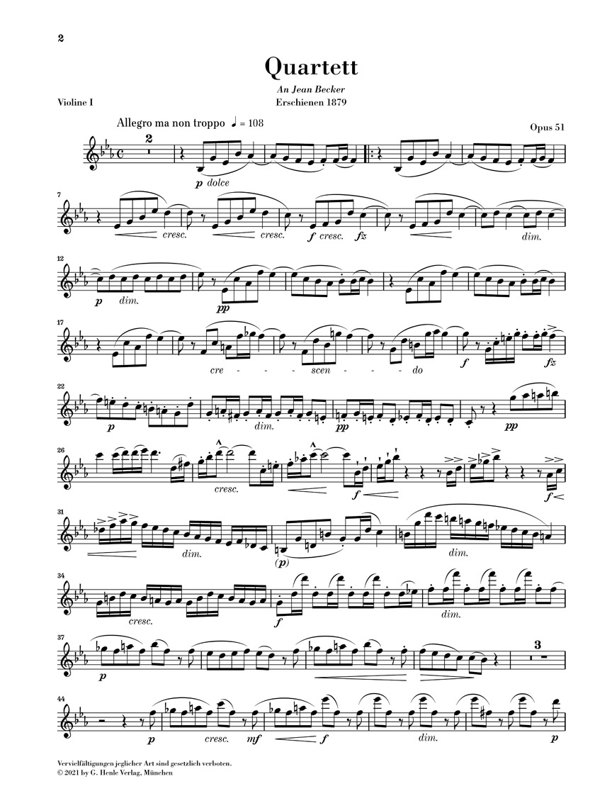 Other Cover Image Streichquartett Es-dur op. 51