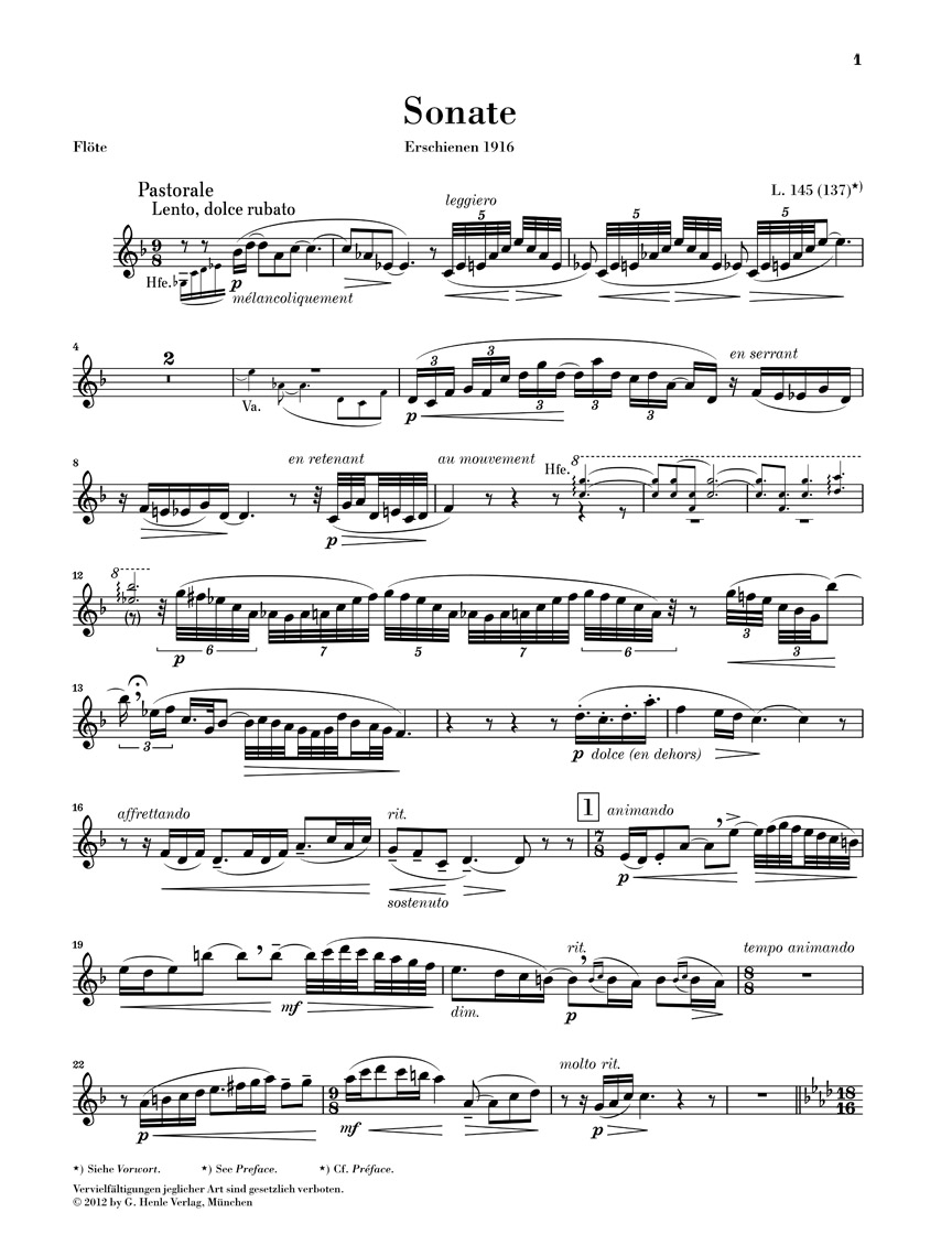 Other Cover Image Sonate für Flöte, Viola und Harfe