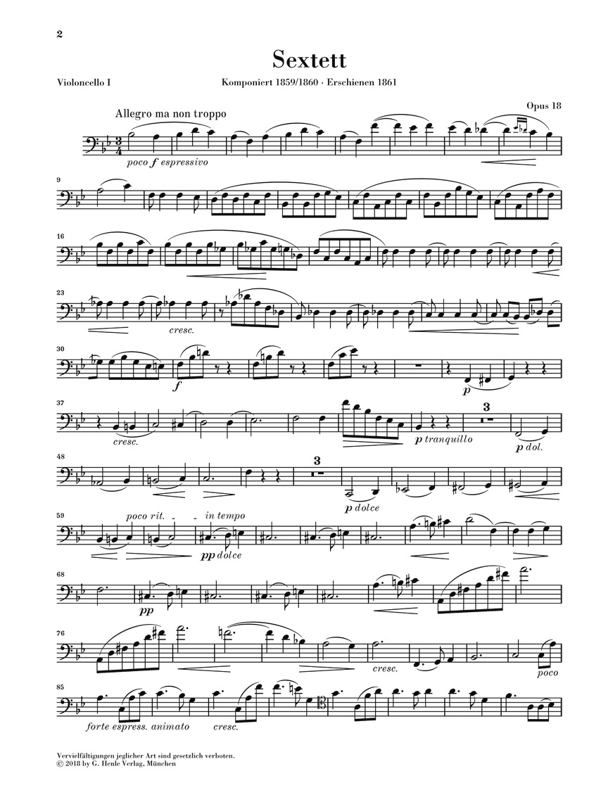 Other Cover Image Streichsextett Nr. 1 B-dur op. 18