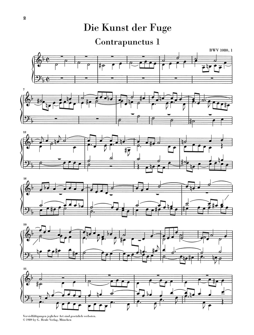 Other Cover Image Die Kunst der Fuge BWV 1080