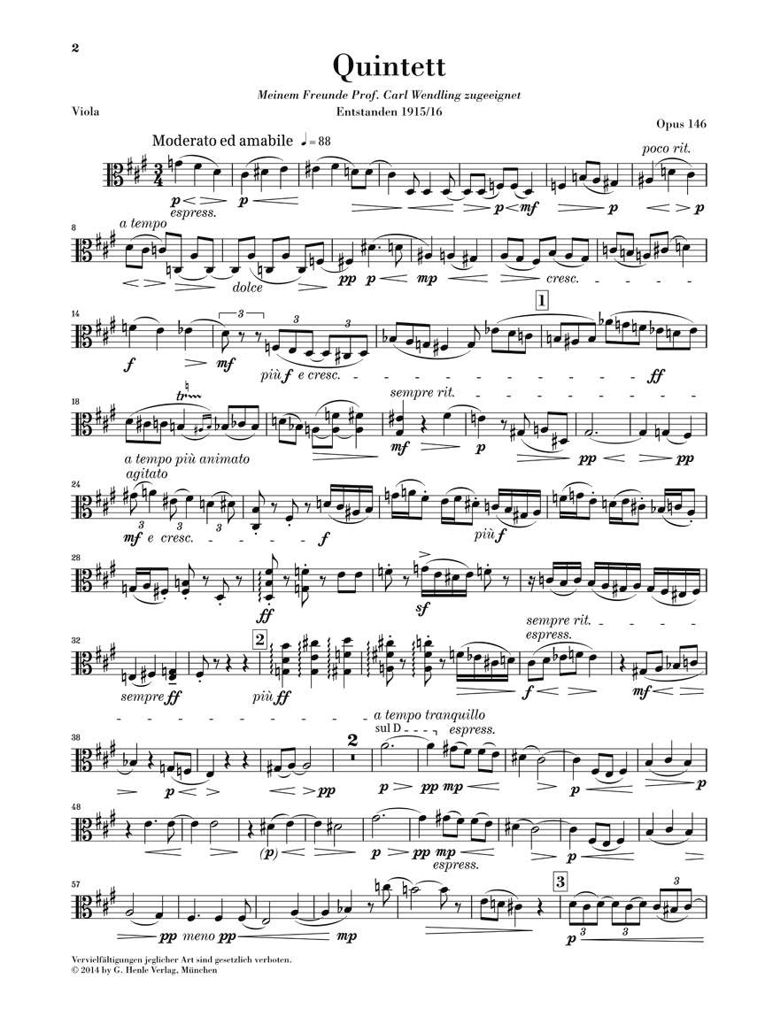 Other Cover Image Klarinettenquintett A-dur op. 146