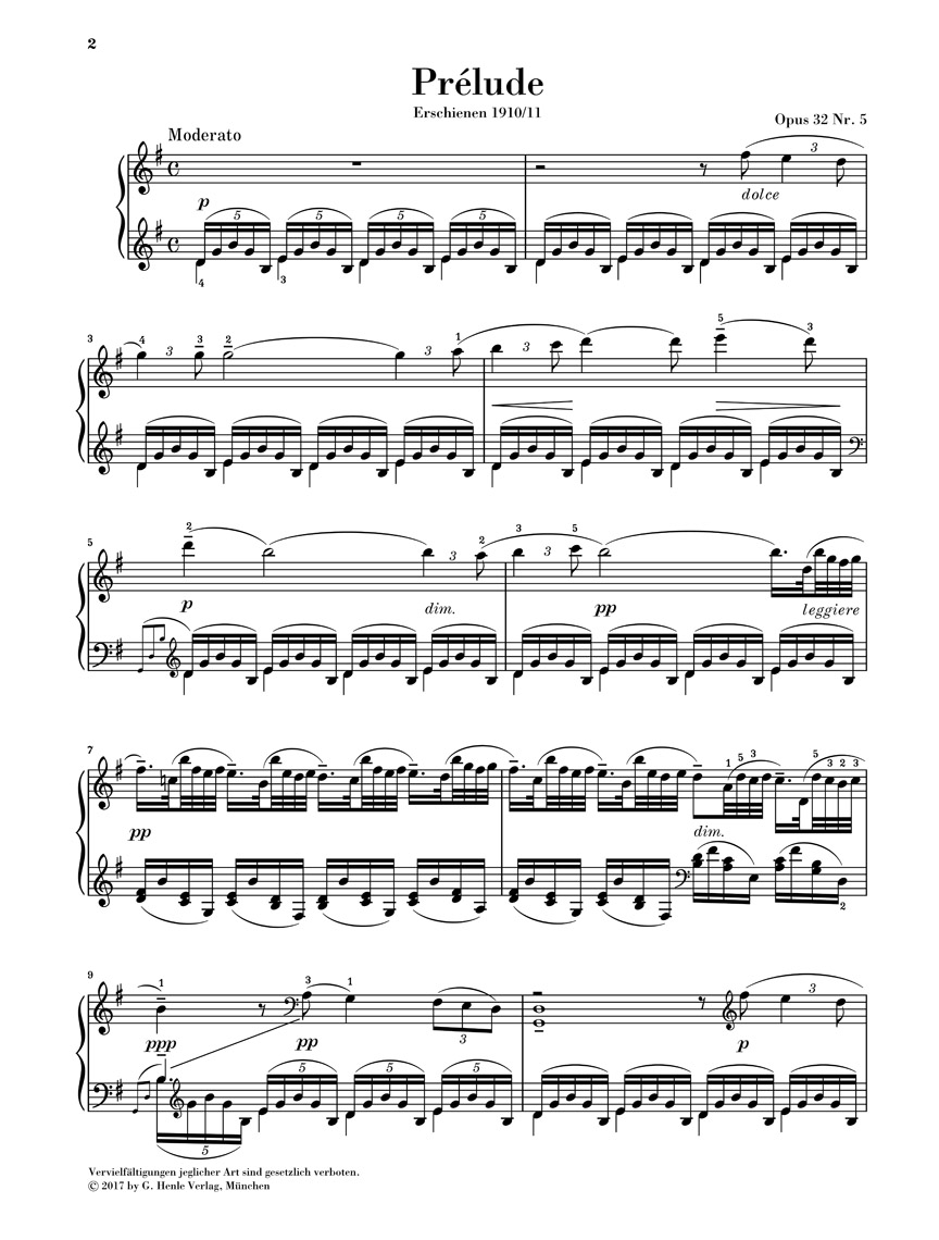 Other Cover Image Prélude G-dur op. 32/5