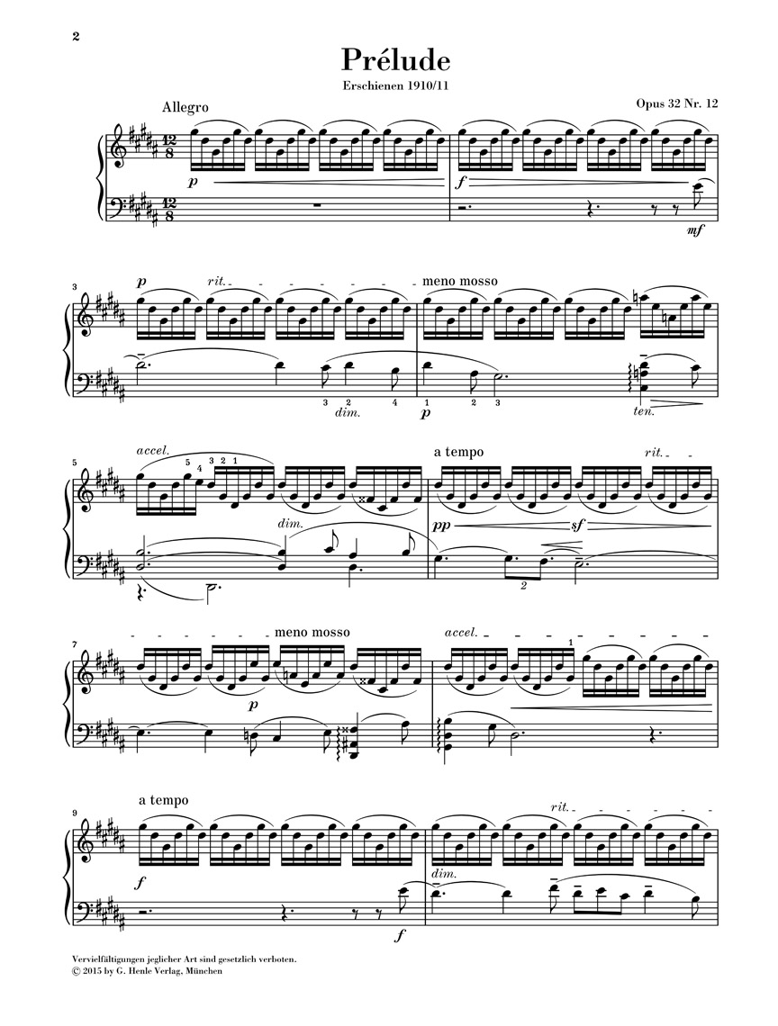 Other Cover Image Prélude gis-moll op. 32/12