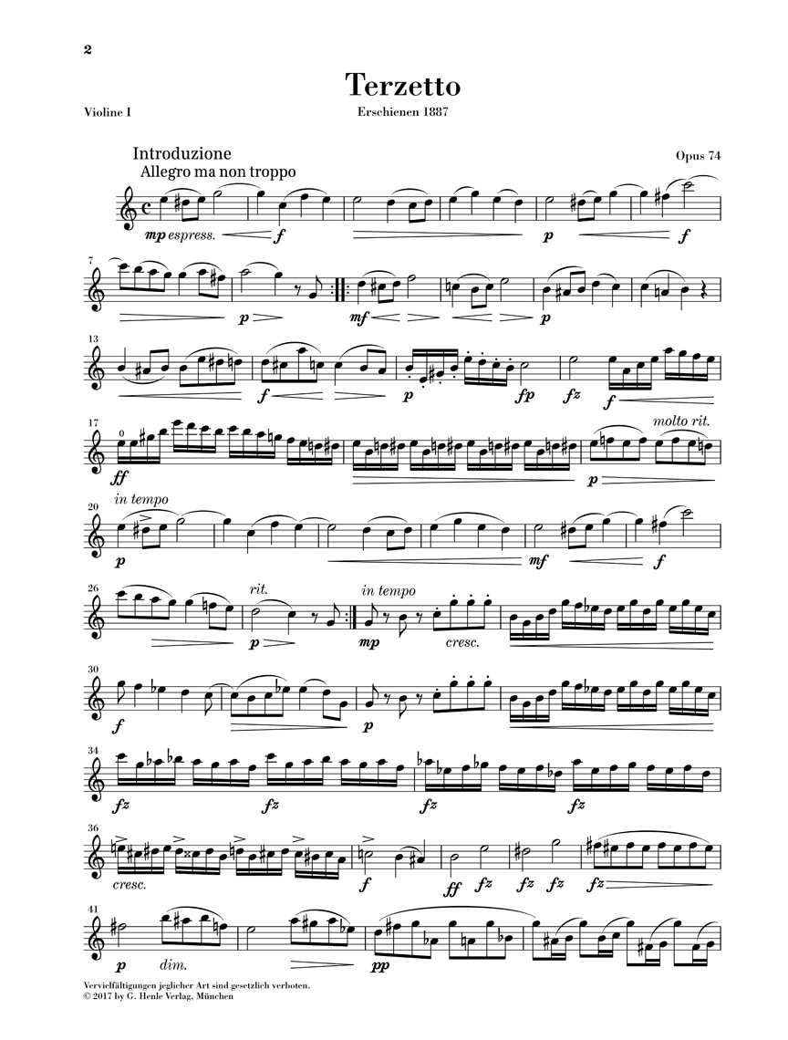 Other Cover Image Terzetto C-dur op. 74 für zwei Violinen und Viola