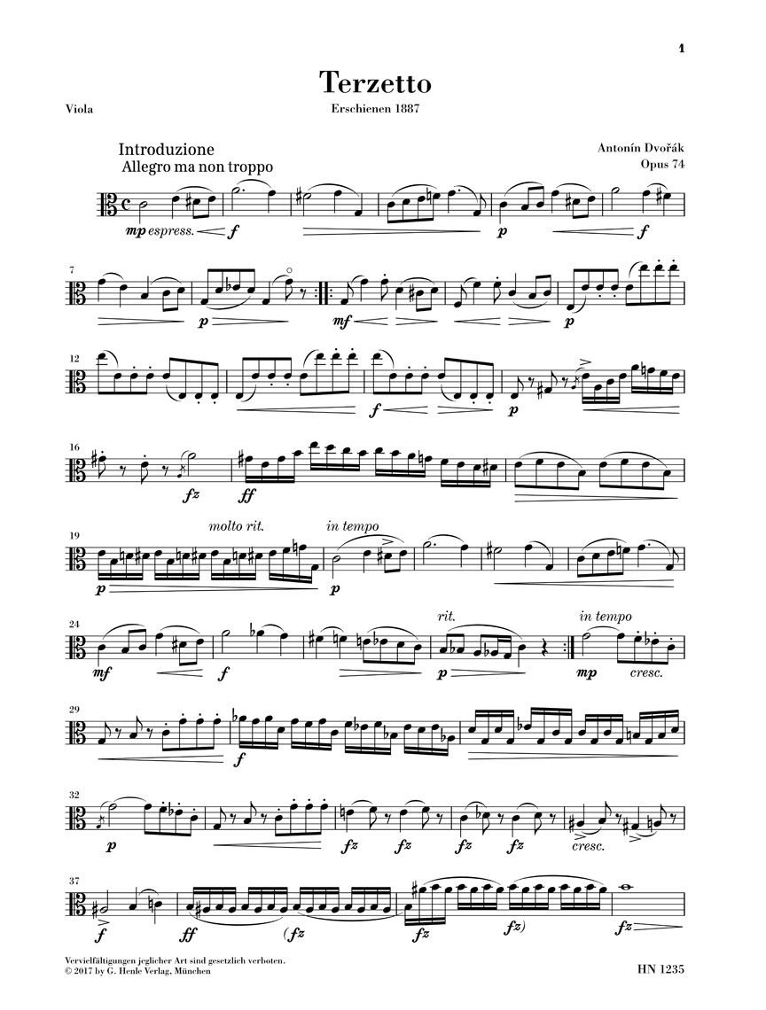Other Cover Image Terzetto C-dur op. 74 für zwei Violinen und Viola