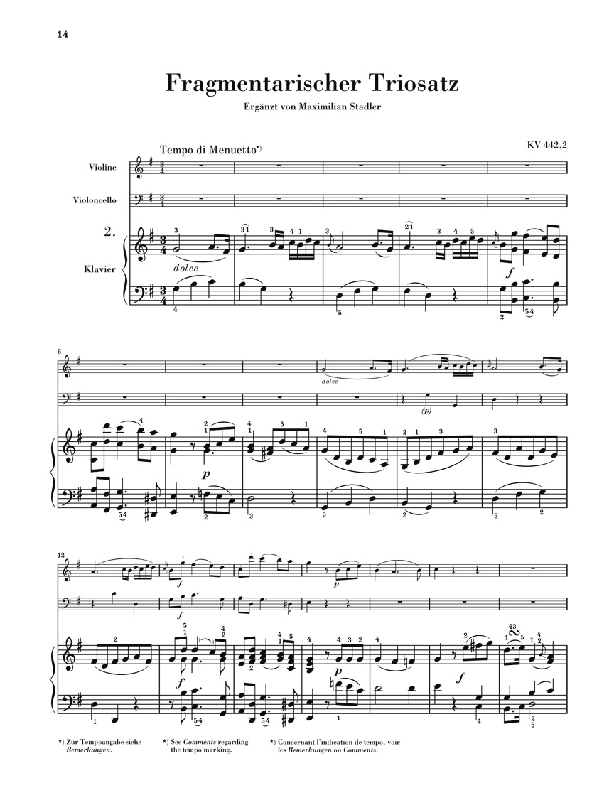 Other Cover Image Drei Sätze für Klaviertrio