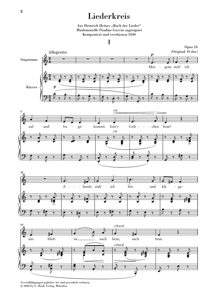 Other Cover Image Liederkreis op. 24