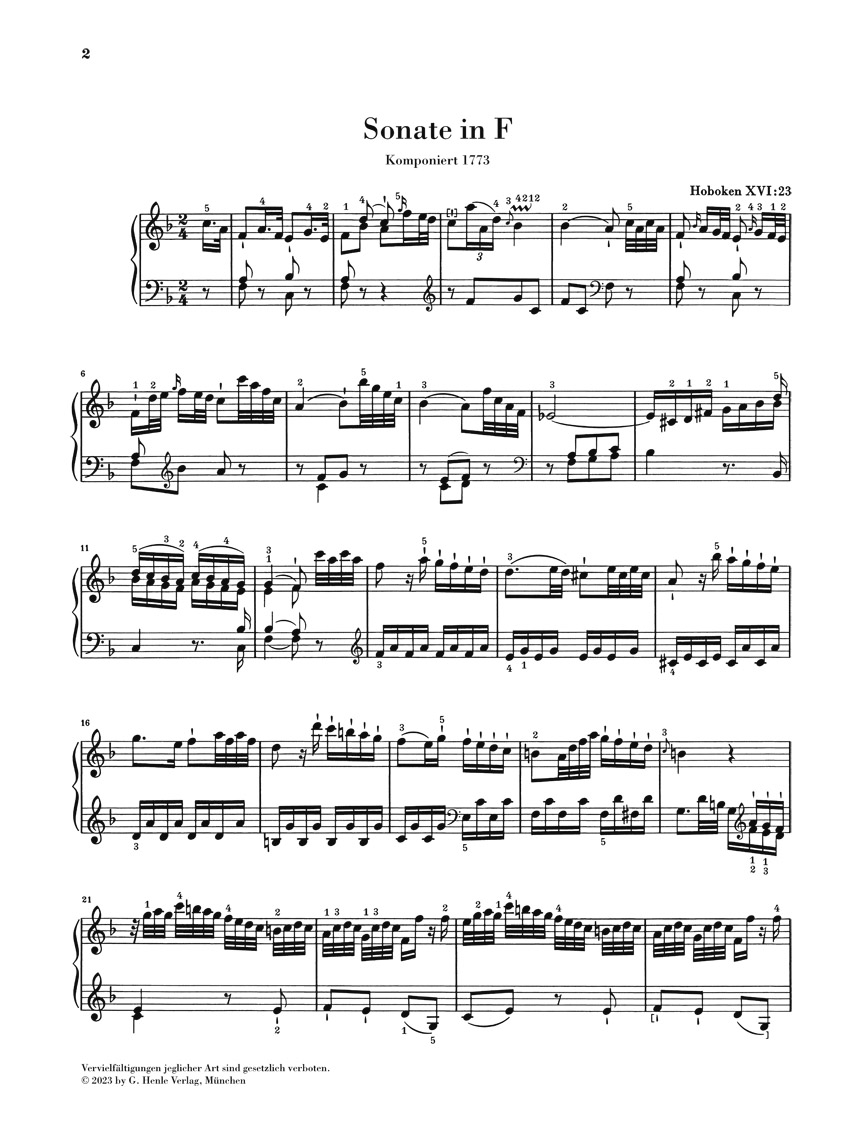 Other Cover Image Klaviersonate F-dur Hob. XVI:23