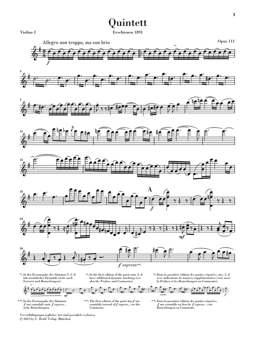 Other Cover Image Streichquintett Nr. 2 G-dur op. 111