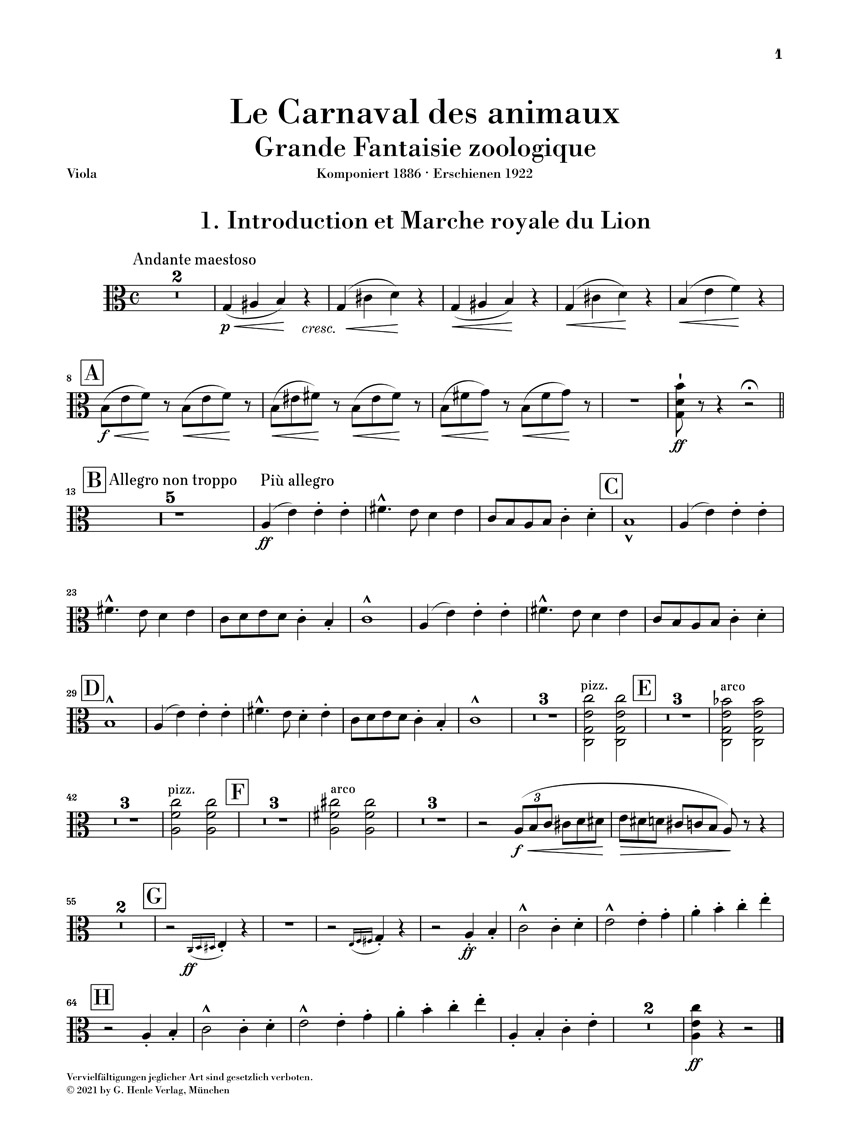 Other Cover Image Le Carnaval des animaux für Kammerensemble