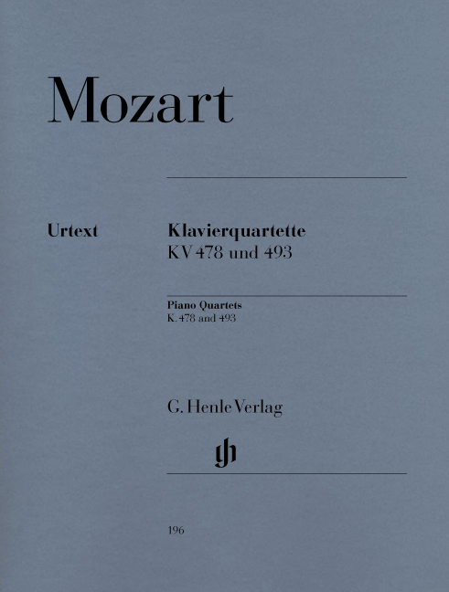 Front Cover Image Klavierquartette KV 478 und KV 493