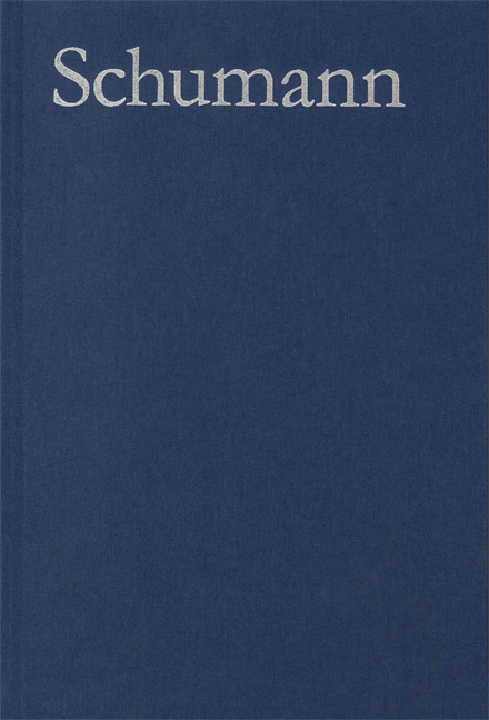 Front Cover Image Robert Schumann Thematisch-Bibliographisches Werkverzeichnis