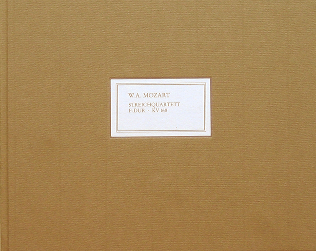 Front Cover Image Streichquartett F-dur KV 168
