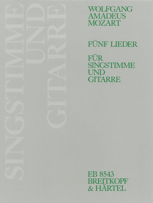 Other Cover Image 5 Lieder KV 523, 519, 596, 391, 476