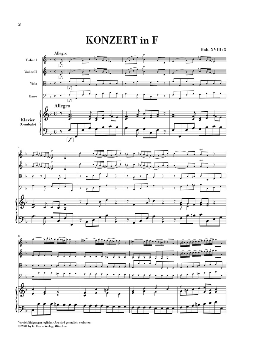Other Cover Image Klavierkonzert F-dur Hob. XVIII:3