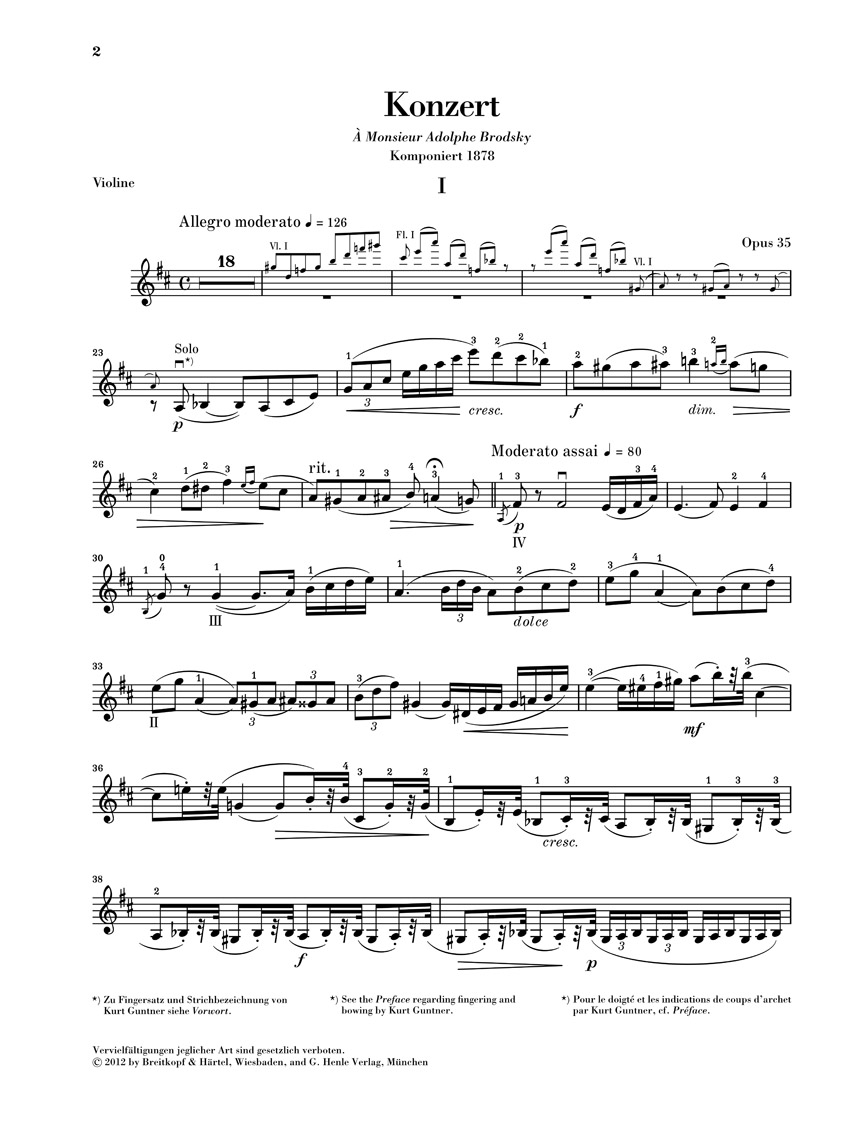 Other Cover Image Violinkonzert D-dur op. 35