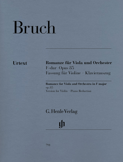 Front Cover Image Romanze für Viola und Orchester F-dur op. 85