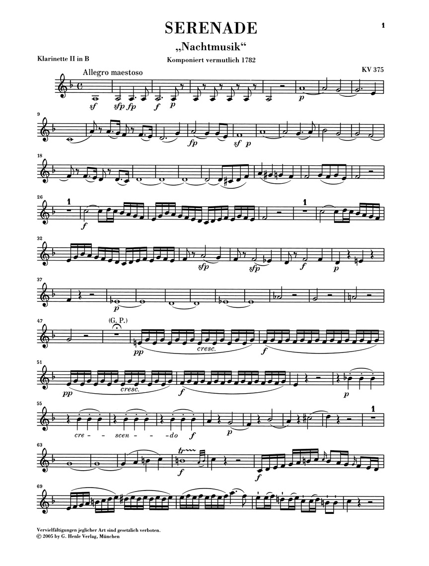 Other Cover Image Serenade Es-dur KV 375