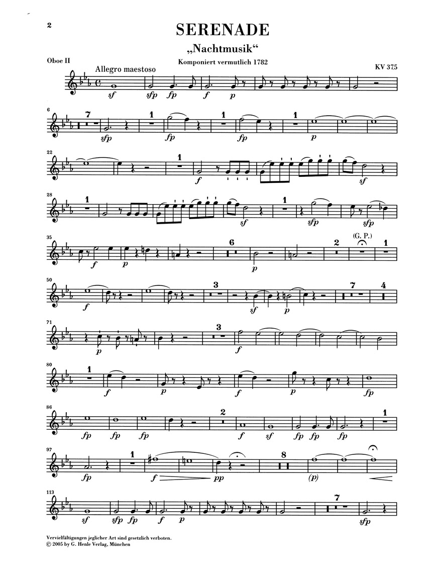 Other Cover Image Serenade Es-dur KV 375