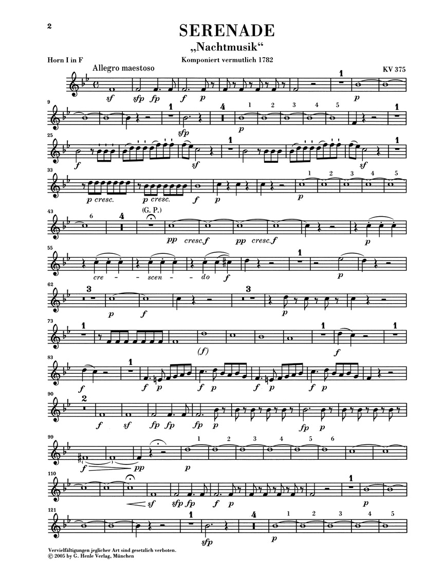 Other Cover Image Serenade Es-dur KV 375